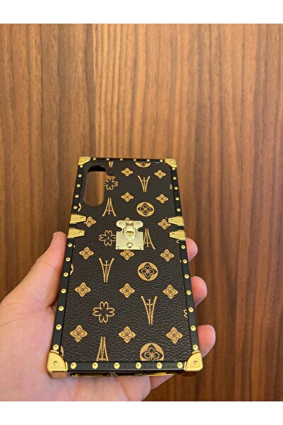 Newon حافظة هاتف سامسونج جالاكسي A25 من الجلد الصناعي مطلية بالذهب مع إطار ذهبي