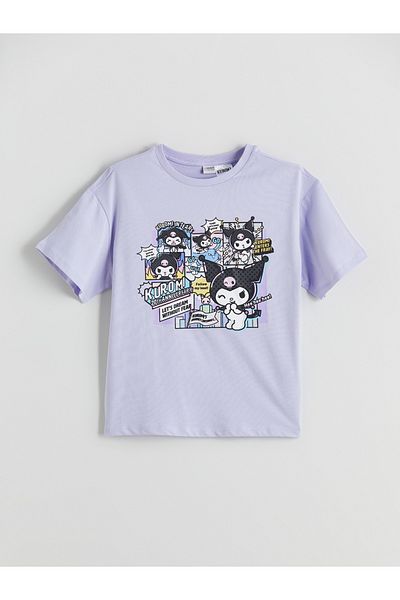 LC Waikiki Tricou pentru fetiță cu imprimeu Kuromi cu gât crew