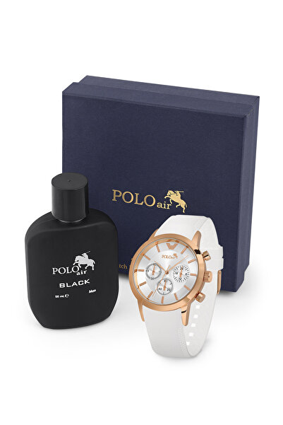 Polo Air Silikon Erkek Kol Saati ve Parfüm Seti Hediyelik Kutusunda Kombin Be...