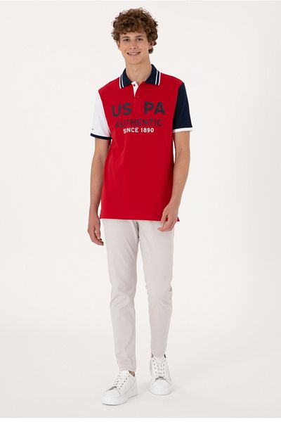 U.S. Polo Assn. U.S Polo Assn Polo Neck 100% Cotton Sports T-Shirt