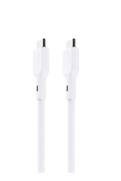 AUKEY كابل USB C إلى USB C من السيليكون بطول 1.8 متر وقوة 240 واط - أبيض
