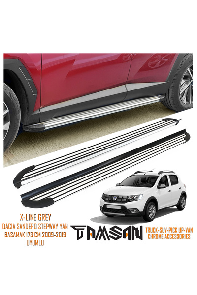TAMSAN DACIA SANDERO STEPWAY X-LINE MODEL YAN BASAMAK GRI 173 CM 2009-2019 UY...