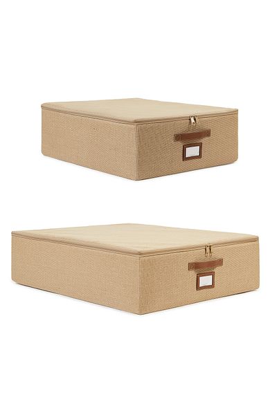 Ocean Home Textile 2 τεμάχια ιουτέ Βάση κάτω από τη βαλίτσα Organizer Κουτί στήριξης 45x55x18 + 55x70x18