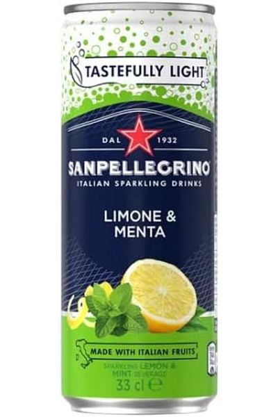 San Pellegrino Tastefully Light Sparkling Drink 24x330ml (Limone E Menta - Lemon & Mint)