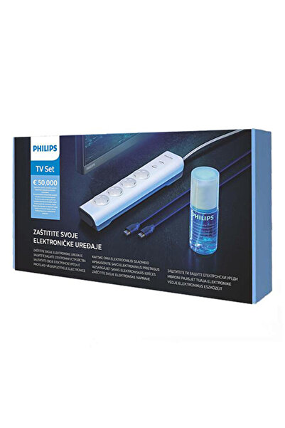 Philips Kit esențial pentru TV: Protector de supratensiune, Cablu HDMI și Sol...