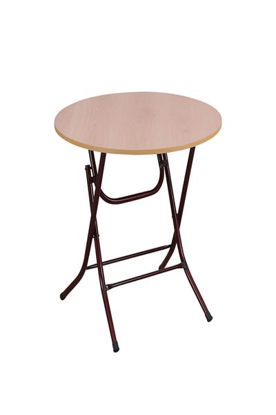 micasa Impact Resistant Round Shaped Wood Foldable Table for Living Room