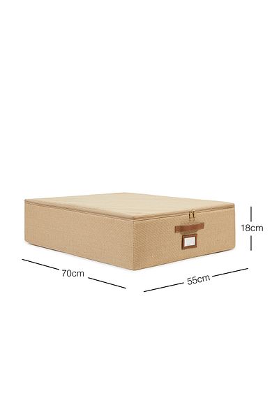 Ocean Home Textile Μεγάλο μέγεθος ιουτέ Βάση Βαλίτσας Organizer Υποστηριζόμενο κουτί 55x70x18