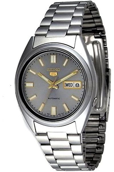 Seiko Men's Grey Dial Stainless Steel Band Watch, SNXS75K1