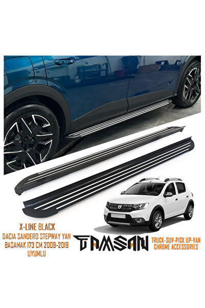 TAMSAN DACIA SANDERO STEPWAY X-LINE MODEL YAN BASAMAK SIYAH 173 CM 2009-2019 ...