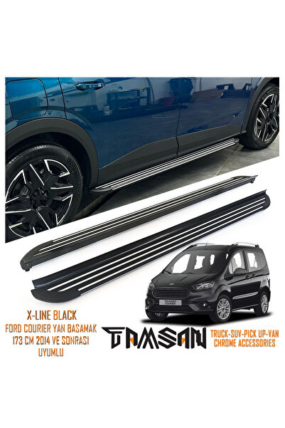 TAMSAN FORD COURIER X-LINE MODEL YAN BASAMAK SIYAH 173 CM 2014 VE SONRASI UYUMLU