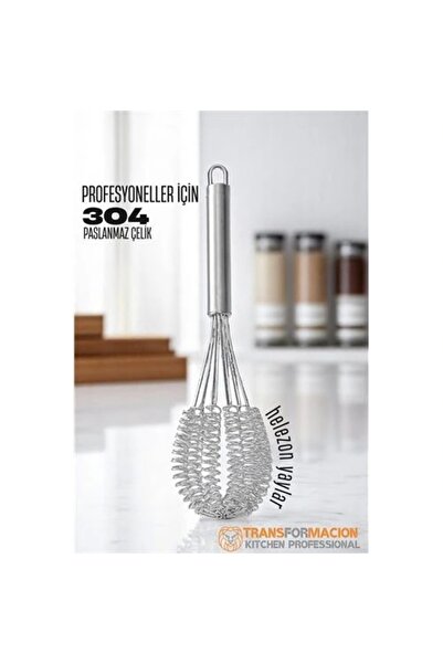 shopwave Helical Spring Whisk 304 Stainless Steel Pasta Beater Whisk