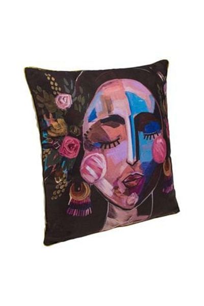 OEM Decorative Pillow with Woman's Face Design for Sofa 45 x 45 x 10 cm