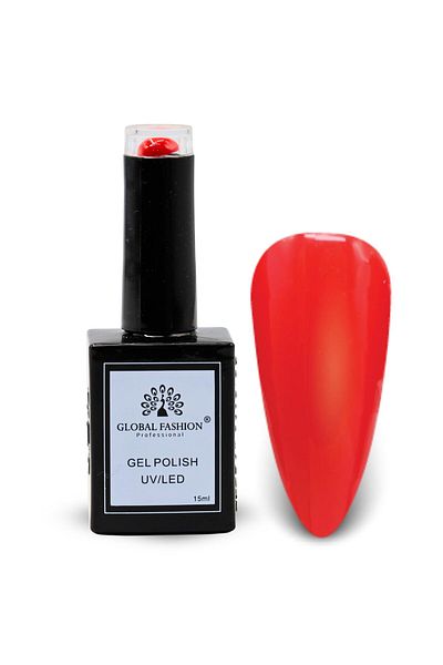 global fashion Gel Polish UV/LED – 6 Red Rendezvous Shades, 15 ml High-Gloss Soak-Off Pro Kit