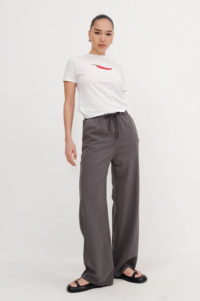 Addax Waist-tied Wide Leg Trousers PN5118-PNC