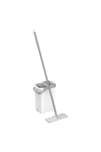 Teesa Set mop cu centrifugare și găleată din microfibră, cu două compartiment...