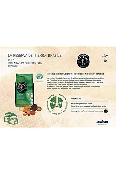 LavAzza Lavazza Tierra Brasile Coffee Beans, 1 kg