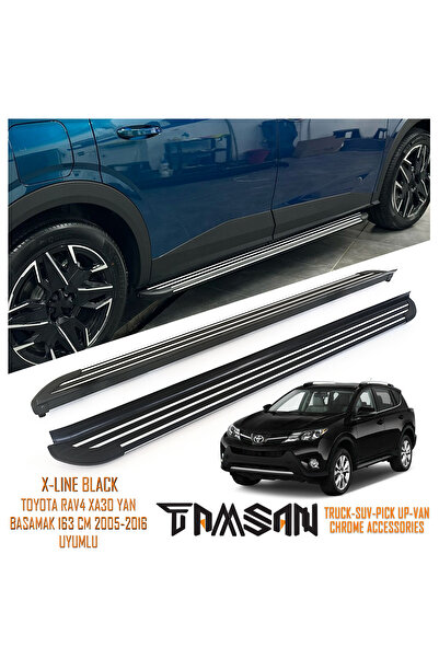TAMSAN TOYOTA RAV4 XA50 X-LINE MODEL YAN BASAMAK SIYAH 173 CM 2018 VE SONRASI...