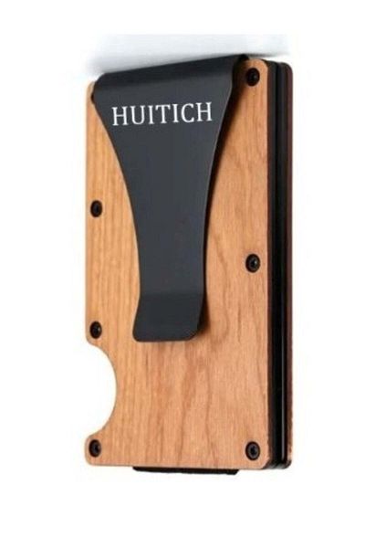 huitich Wooden Minimalist Wallet for Men