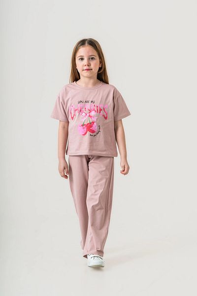 My Hanne Cherries Printed Girl's Suit 035