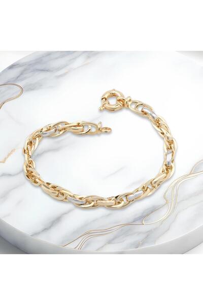 vogutima Altın Model 925 Ayar Gümüş Hallow Bileklik