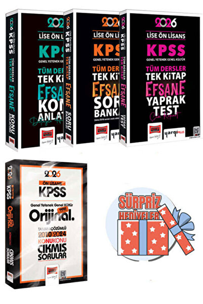 Yargı Yayınları Yargı 2026 KPSS Lise Ön Lisans GK-GY Tüm Dersler Konu - Soru ...