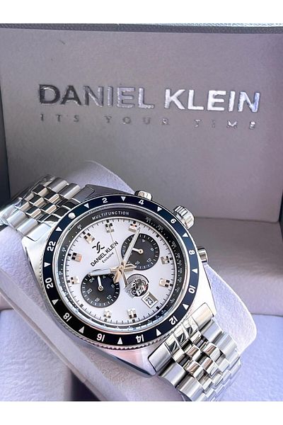 Daniel Klein Men's Wristwatch Fg.13994.4 with Inner Functions Active 30 Mt Water Resistant 2 Years Warranty