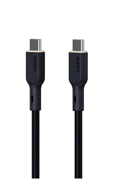 AUKEY 1M 240W Silicone USB C to USB C Cable - Black