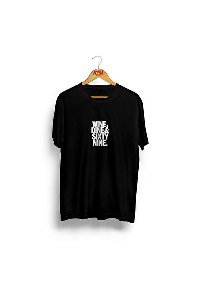 Butik Nine Dine Sixty Nine/ Men's Black Color T-Shirt / 100% Cotton Premium Q...