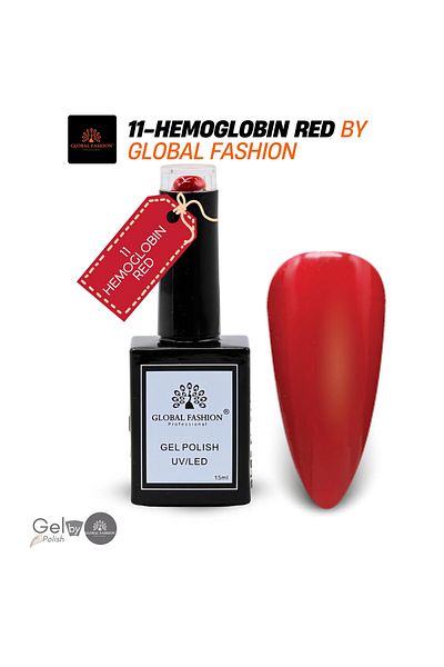global fashion Crimson Cascade UV/LED Gel Polish Set – 6 Red Soak-Off Shades, 15 ml Glossy, Salon Nail Kit