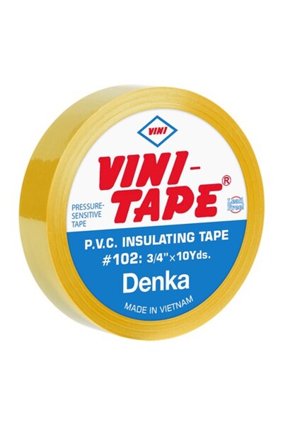 Lechpol VINI Κίτρινη Ηλεκτρομονωτική Ταινία 0.15mm x 19mm x 10 γιάρδες