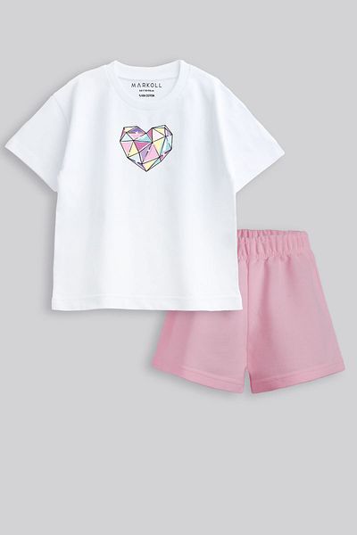 MARKOLL 5-12 years short sleeve summer children's bottoming set with shorts