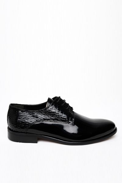 Morven Men's Black Classic Patent Leather Neolit Sole Shoes