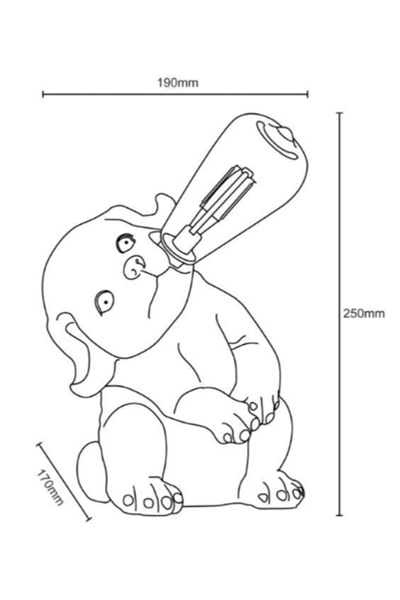 OMC OMC LED solar lamp, dog, polyresin, beige, 25 cm