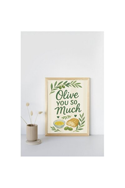 OBRO Poster Decorativ Retro Bucatarie A4 - Olive You So Much, Print Lucios Ul...