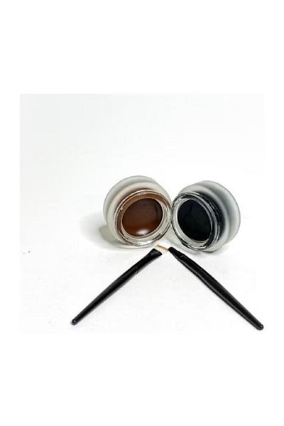 NITRQ BEAUTY 2-Piece Long-Lasting Gel Eyeliner Set Black/Brown