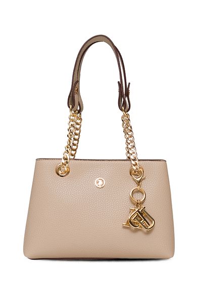 U.S. Polo Assn. Beige-Burgundy Women's Shoulder Bag Us25539