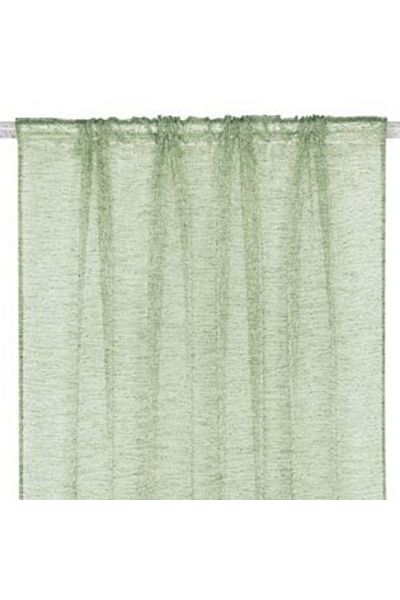 OEM Perdea decorativă verde mentă cu bandă de legat 140 x 260 cm