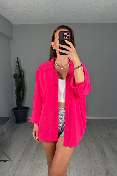 lady special Γυναικείο πουκάμισο Ayrobin Oversize με τσέπες