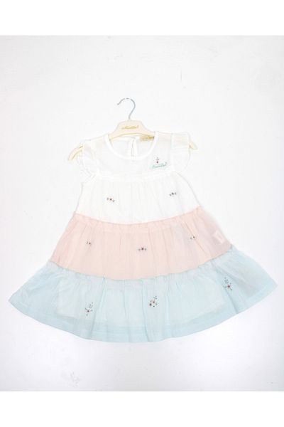 Name Baby Moonstar Girl's Colorful Crinkle Dress