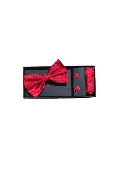 OEM Men's Bow Tie/Handkerchief/Button Set