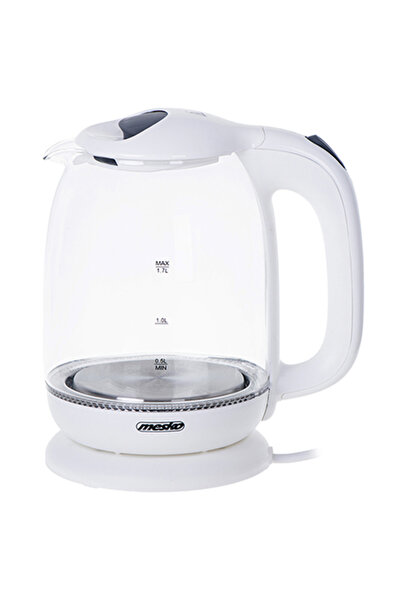 MESKO Fierbător electric de 2200W, 1.7L, cu indicator LED, oprire automată, alb