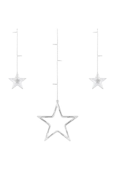 Rebel Lumini LED tip perdea, alb cald, cu stele, 2x1 m, conectabile, set pent...