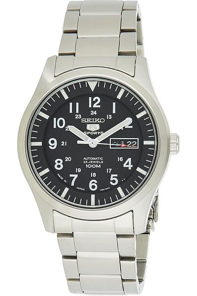 Seiko Men's Automatic Watch with Analog Display and Stainless Steel Strap SNZG13J1