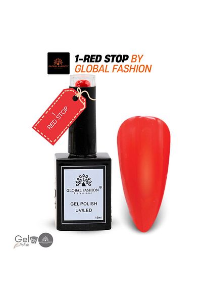 global fashion Gel Polish UV/LED – 6 Red Rendezvous Shades, 15 ml High-Gloss Soak-Off Pro Kit