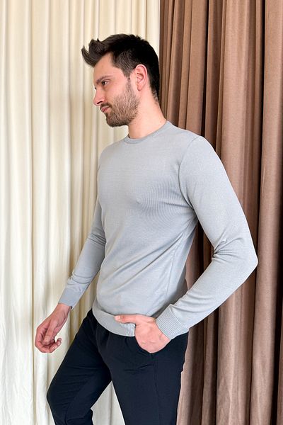 ModaPlaza Men's Crew Neck Long Sleeve Knitwear 4200