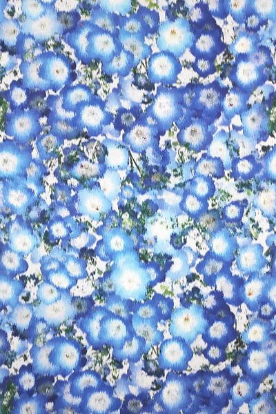 SARDO KUMAŞ Floral Patterned Digital Printed Chiffon Satin Fabric / Width 1.50 cm - Dress, Curtain and Cushion