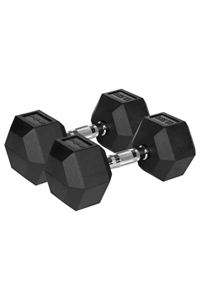 Rebel DUMBBELL HEX RUBBER-COATED CAST IRON 2X12.5KG AC