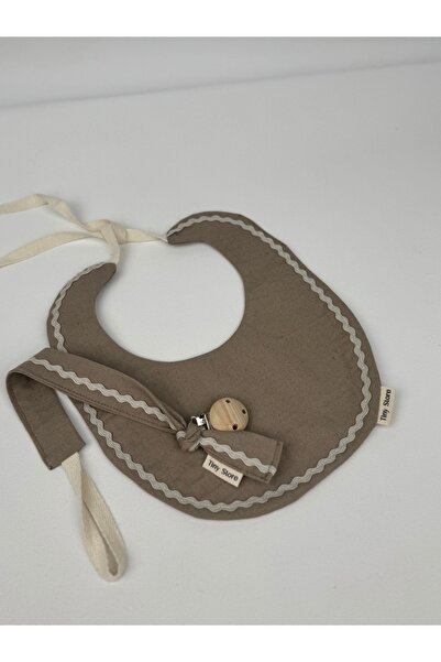 Tiny Keten önlük ve emzik askısı