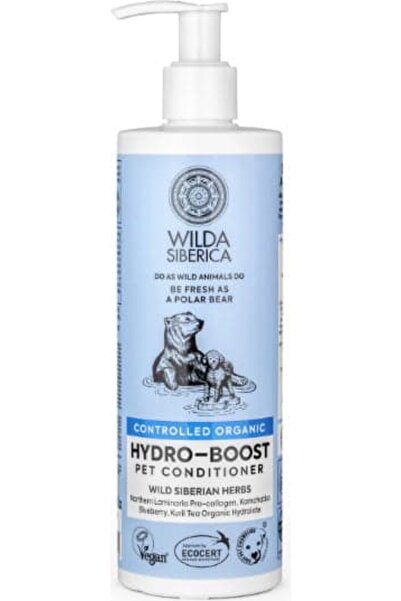 WILDA SIBERICA بلسم هيدرو بوست للحيوانات الأليفة، عضوي، طبيعي ونباتي، 400 مل