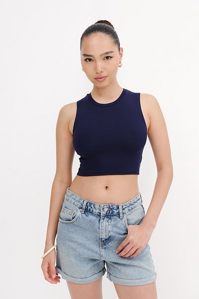 Addax Αθλητής Crop Crew Neck A3501